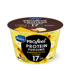 Valio Pasteryzowany pudding proteinowy bez laktozy o smaku banan/toffi 180 g