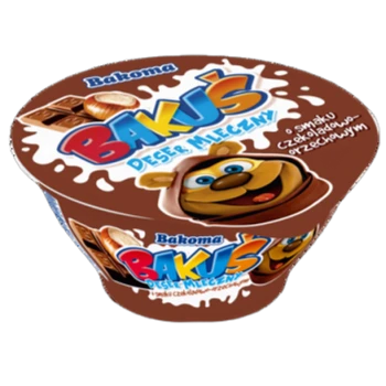Deser mleczny Bakuś o smaku czekoladowo-orzechowym 100g