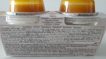 Panna Cotta Rians z mango i marakują 2x120g
