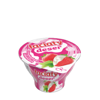 Deser na bazie maślanki o smaku truskawki ze śmietanką Łaciete 170g