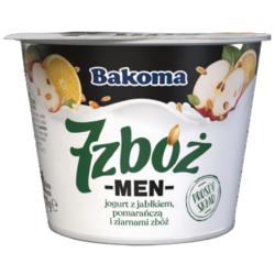7 zbóż MEN Jogurt z jabłkiem, pomarańczą i ziarnami zbóż 300g