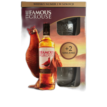 'Famous Grouse Whisky karton+2 szklanki 40% 0,7L