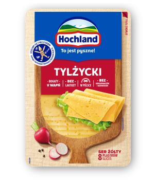 Hochland Tylżycki ser żółty w plastrach. Ser podpuszczkowy dojrzewający 135 g