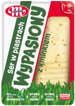 Mlekovita Ser Wypasiony Gouda z kminkiem plastry 135g