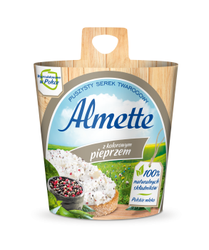 Almette Puszysty serek twarogowy z kolorowym pieprzem 150 g