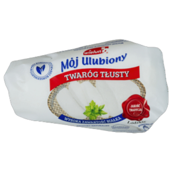 Wieluń twaróg tłusty pergamin około 600g