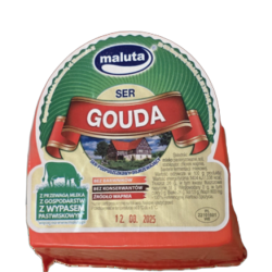 Maluta Ser Moja Gouda 45 % tł bez barwników i konserwantów ok.0,6 kg