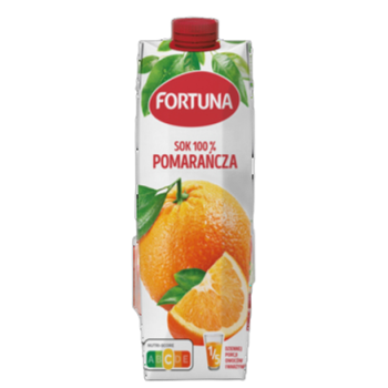 Fortuna Sok 100% pomarańcza 1 l