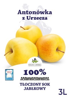 Sok NFC jabłkowy Antonówka 100% Dolina Czerska 3L