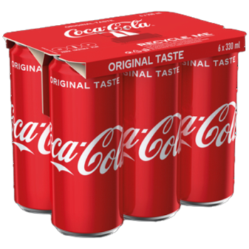 Coca Cola 6 x 330ml keel-clip