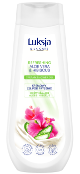 Luksja Silk Care Kremowy żel pod prysznic Aloes i Hibiskus 500 ml