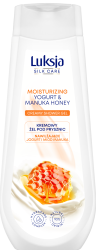 Luksja Silk Care Kremowy żel pod prysznic Jogurt i Miód manuka 500 ml