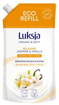 Luksja Creamy &amp; Soft Kremowe mydło w płynie Jaśmin i Wanilia 400 ml opakowanie uzupełniające
