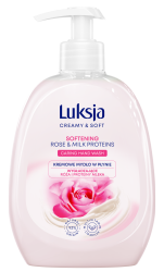 Luksja Creamy &amp; Soft Kremowe mydło w płynie Róża i Proteiny mleka 500 ml