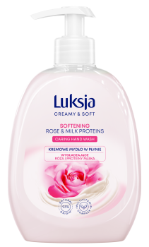 Luksja Creamy &amp; Soft Kremowe mydło w płynie Róża i Proteiny mleka 500 ml