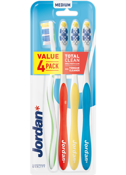 JORDAN szczoteczka do zębów Total Clean medium 4-pack
