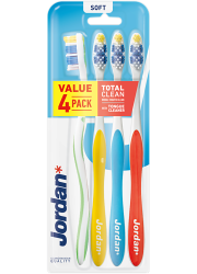 JORDAN szczoteczka do zębów Total Clean soft 4-pack