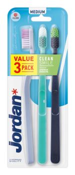 JORDAN szczoteczka do zębów Clean Smile medium 3-pack
