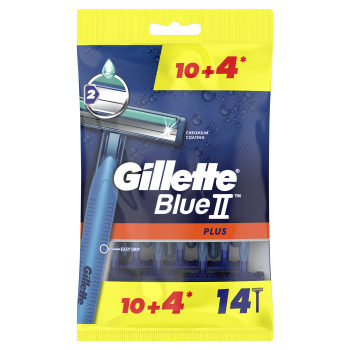 Gillette Blue II Plus Maszynki jednorazowe dla mężczyzn 14 sztuk