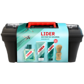 Lider Classic Zestaw upominkowy (krem do golenia 65 g + płyn po goleniu 100 ml + balsam po goleniu 100 ml + pędzel 1 sztuka + skrzynka narzędziowa 1 sztuka)