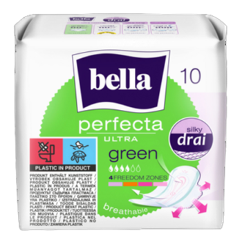 Podpaski BELLA Perfecta Ultra Green Silky Drai 10 szt.