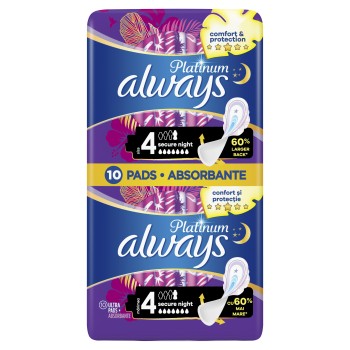 Always Night Secure DUO Pack podpaski higieniczne, 10 sztuk