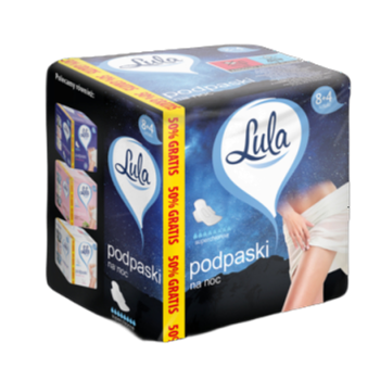LULA Podpaski na noc 8szt +50% GRATIS