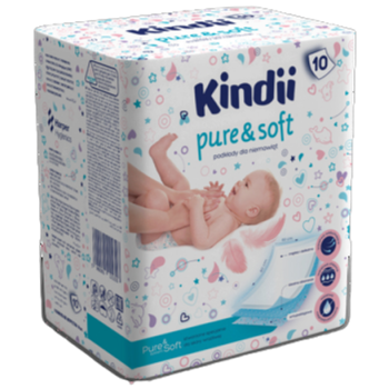 Kindii Pure&amp;Soft Podkłady dla niemowląt 10 szt.