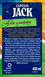 'Piwo CAPTAIN JACK Blue Lagoon 6% butelka 400ml bezzwrotna