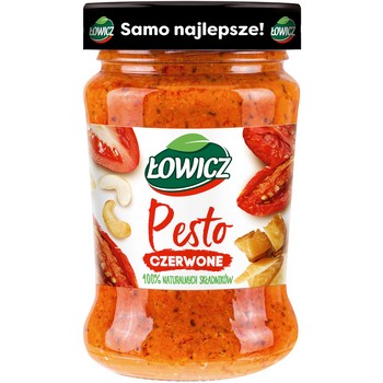 Łowicz Pesto czerwone 100% naturalnych składników 180 g