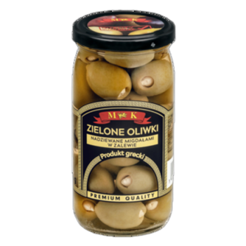 MK Oliwki zielone nadziewane migdałami 350 g