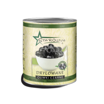 Oliwki czarne drylowane w zalewie 3000/1450 g Staroliva
