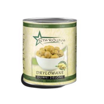 Oliwki zielone drylowane w zalewie 3000/1450 g Staroliva