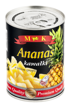 MK Ananas kawałki 565 g. Produkt pasteryzowany