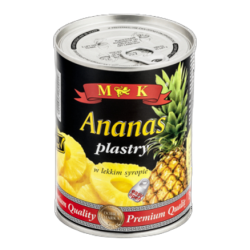 Mk ananas plastry w lekkim syropie 565g z otwieraczem