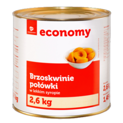 TGE Brzoskwinie połówki w lekkim syropie 2,6 kg