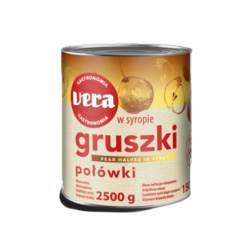 Gruszki połówki w syropie 2500/1500 g Vera