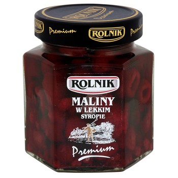 Maliny w lekkim syropie 320 g Rolnik