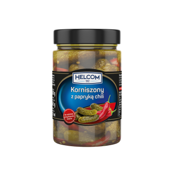 Ogórki korniszony z papryką chili 327ml Helcom
