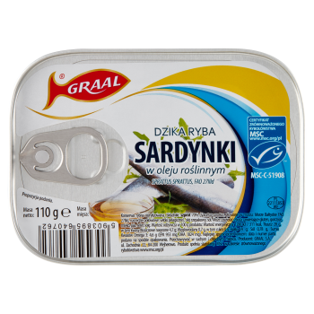 GRAAL Sardynki w oleju roślinnym 110g