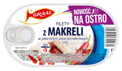 GRAAL Filety z makreli w pikantnym sosie pomidorowym z chili 170g