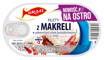 GRAAL Filety z makreli w pikantnym sosie pomidorowym z chili 170g