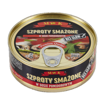 MK Smażone szproty w sosie pomidorowym 240 g