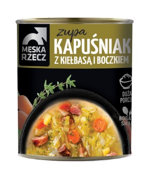 Zupa kapuśniak z kiełbasą i boczkiem 810g Męska Rzecz
