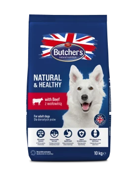 Butcher's Natural&amp;Healthy, sucha karma dla psa, z wołowiną, 10kg