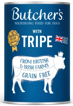 Butcher's Original Tripe, karma dla psa, ze żwaczem wołowym, pasztet, 400g