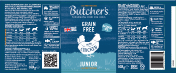 Butcher's Original Junior, karma dla szczeniaka, z kurczakiem, kawałki w galaretce, 400g