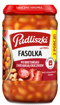 Fasolka po bretońsku z kiełbasą i boczkiem 610g