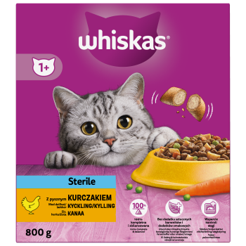 Whiskas Sterile Sucha karma z kurczakiem 800 g