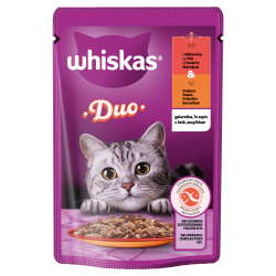Whiskas Duo Saszetka Galaretka z wołowiną i z drobiem 85 g